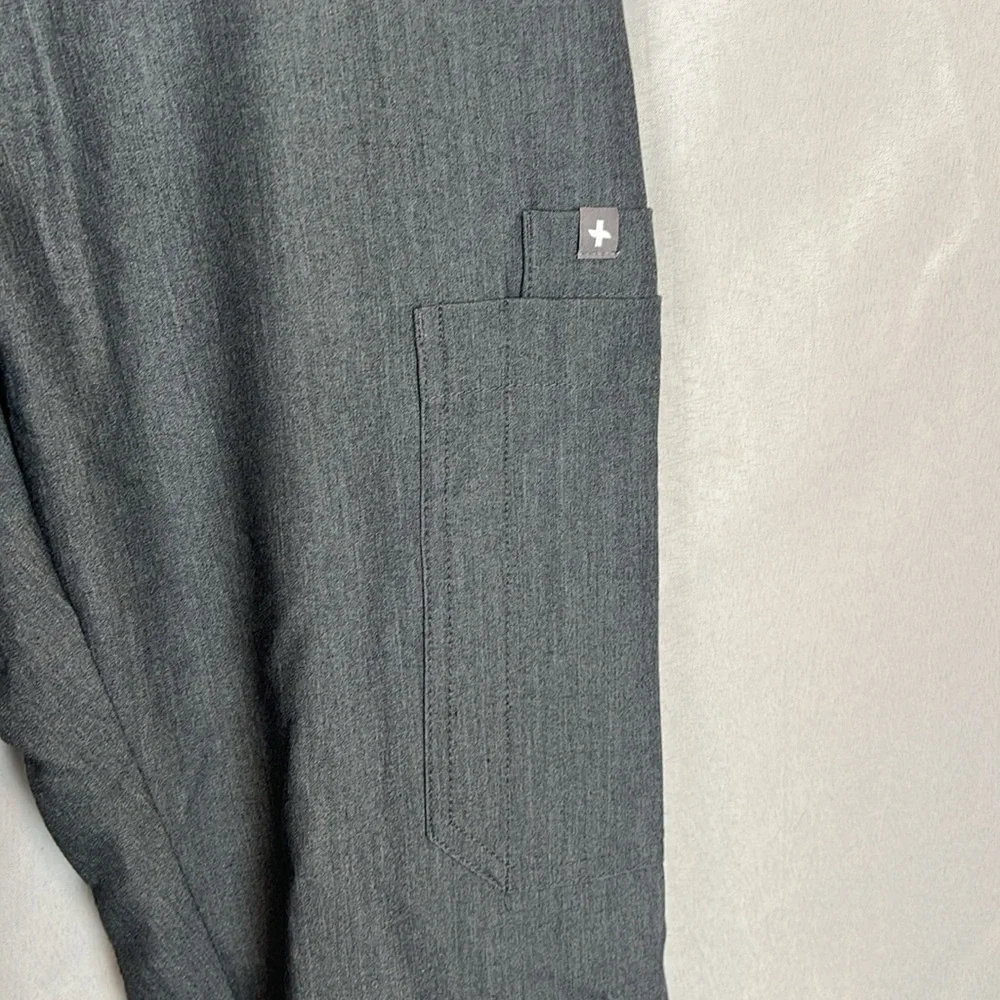 Figs Yola Technical Collection Graphite Teal drawstring skinny scrub siz… - Picture 3 of 12